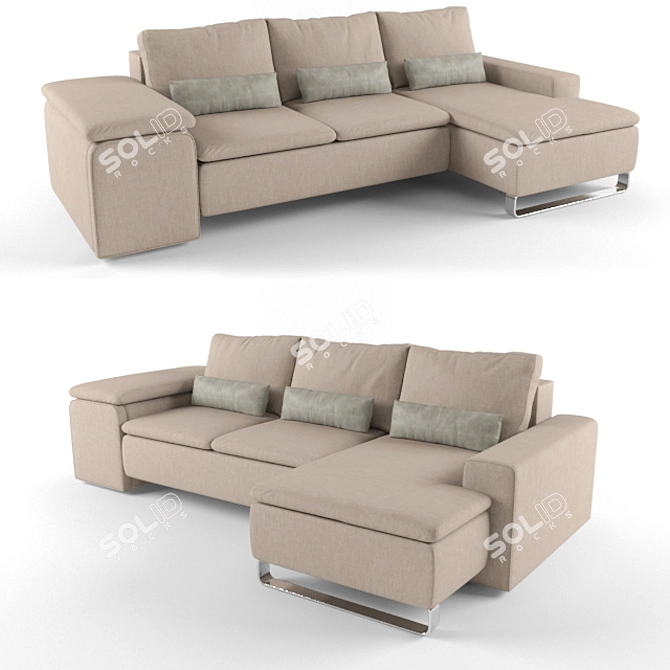 Cozy Rendezvous Sofa 3D model image 1