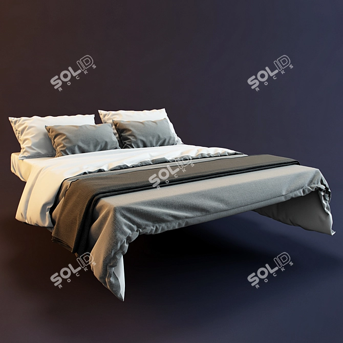 Title: Essential Bedclothes Set 3D model image 1