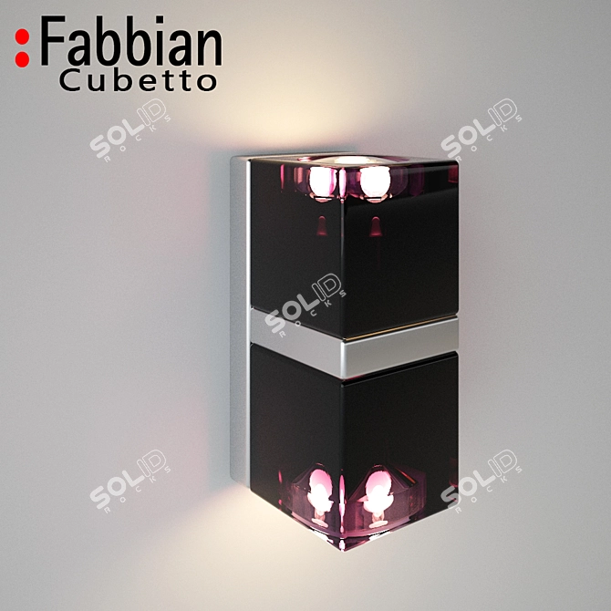 Minimalist Cubetto Wall Sconce 3D model image 1