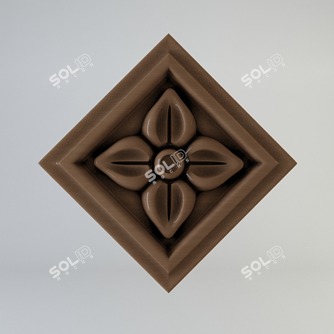 Botanical Charm: Organic Ornament 3D model image 1