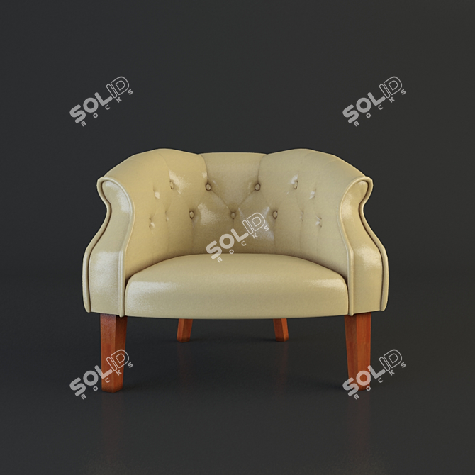 Elegant Comfort Chair 3D model image 1