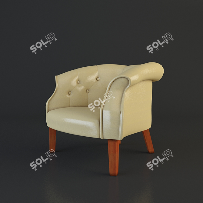 Elegant Comfort Chair 3D model image 2