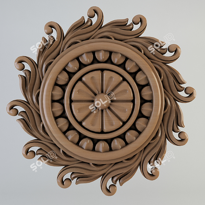 Decorative Floral Socket 3D model image 1