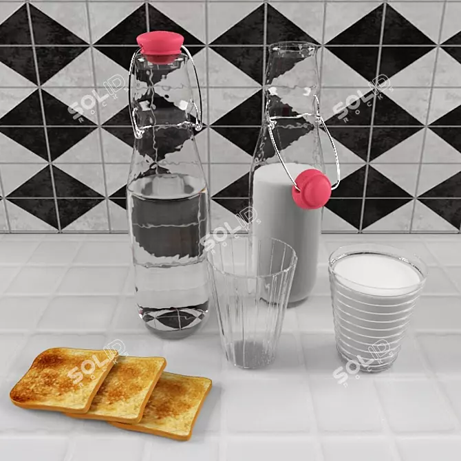 Toast Bottle 3D model image 1