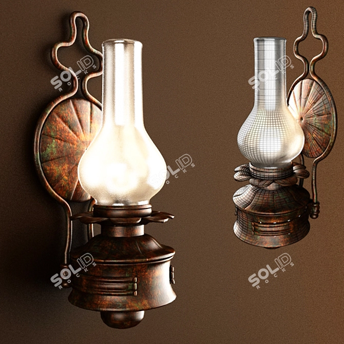 Petro Ethnic Wall Lamp  3D model image 1