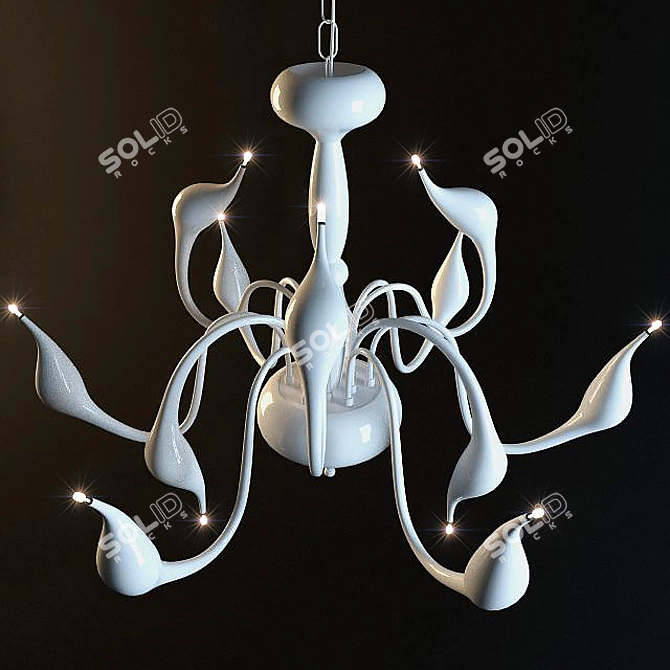 High-Res Pendant Light 3D model image 2