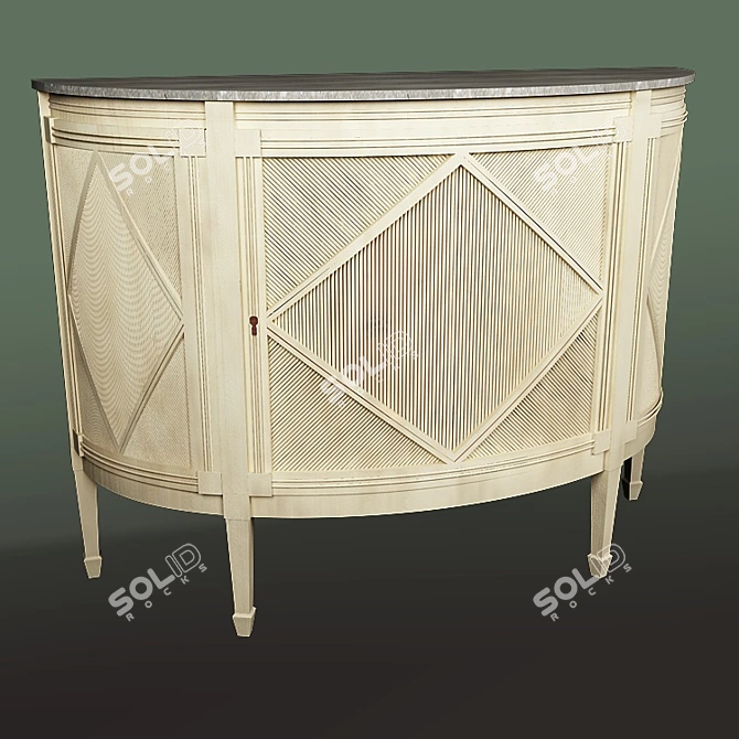 Elegant Syon Commode 3D model image 1