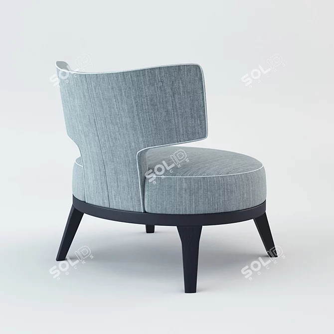 Sleek Flexform Mood Drop Chair 3D model image 2