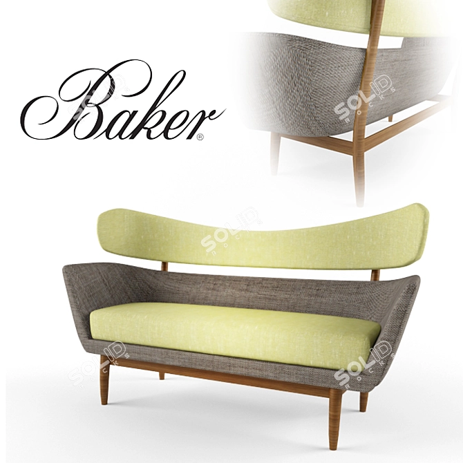 Finn Juhl's Iconic Baker Sofa 3D model image 1