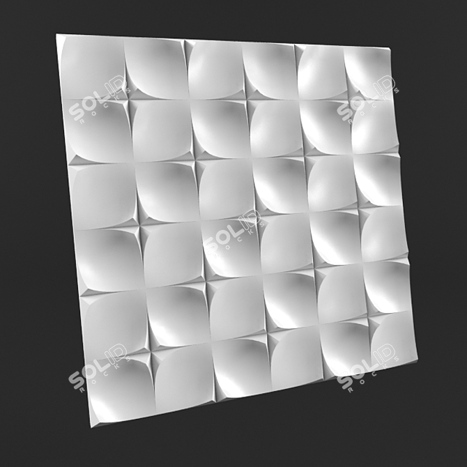3D Wall Panel: Stylish Decoration 3D model image 1