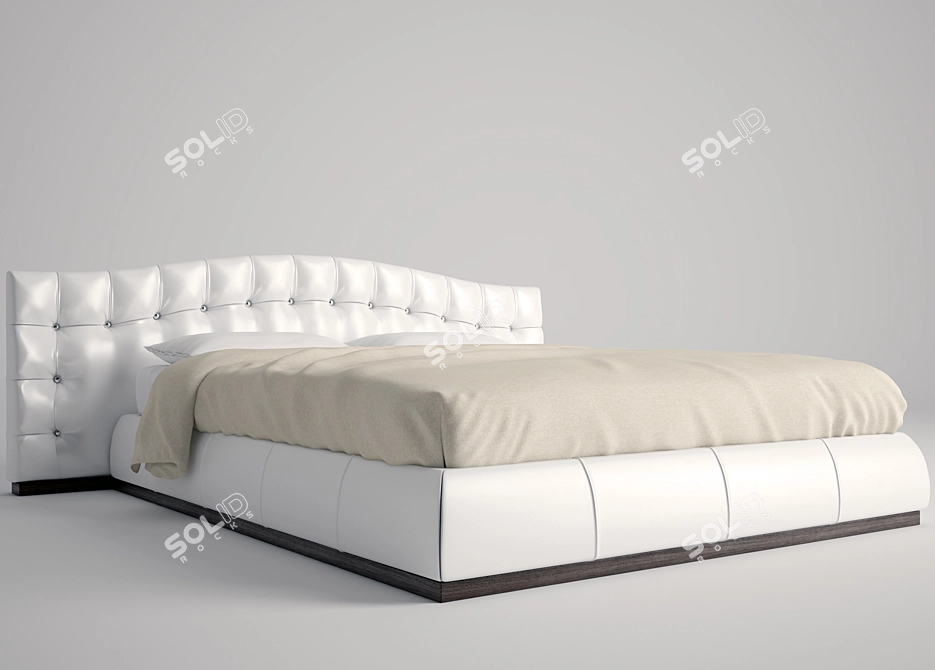 Classic Bed Frame 3D model image 1