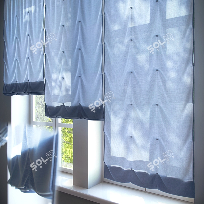 Animated Roman Blinds 3D model image 1