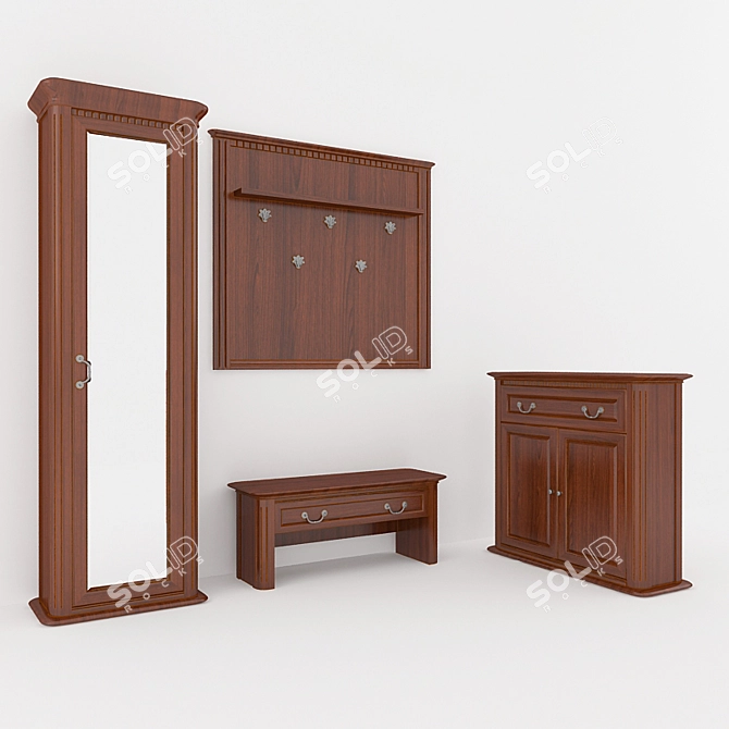 Firenze Hallway Furniture Set 3D model image 1