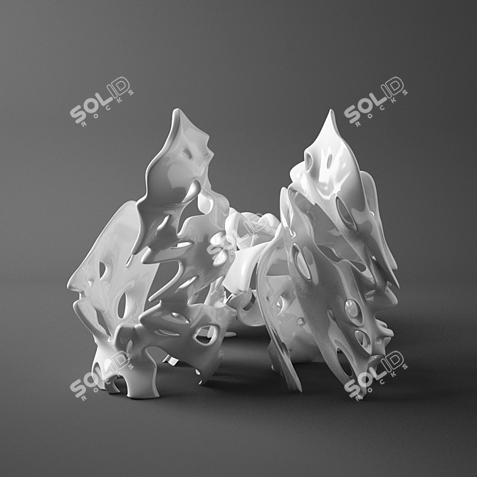 Organic Decor Shapes 3D model image 1