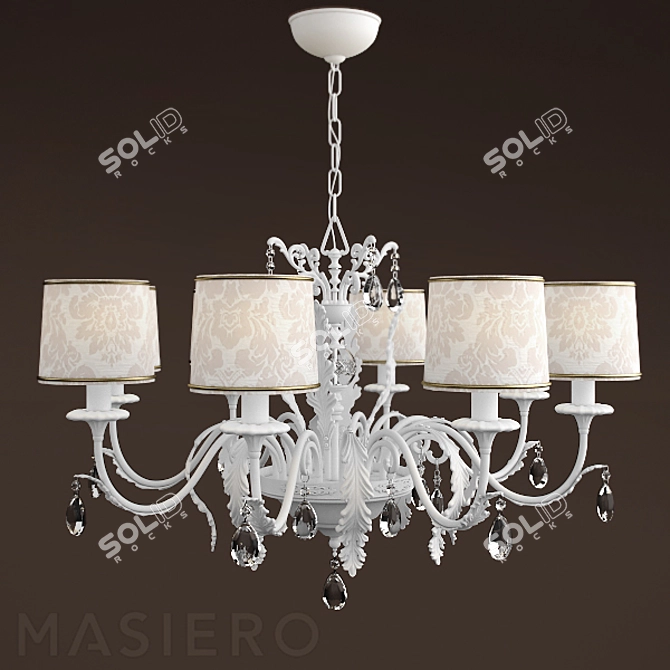 Italian Masiero 6200 8-Light Chandelier 3D model image 1