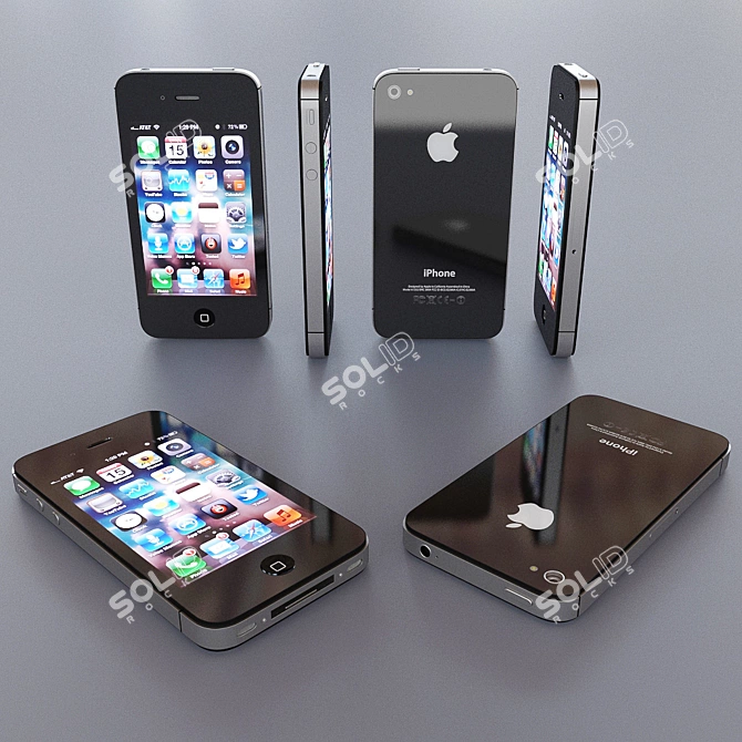 Highly detailed 3D iPhone 4S 3D model image 1