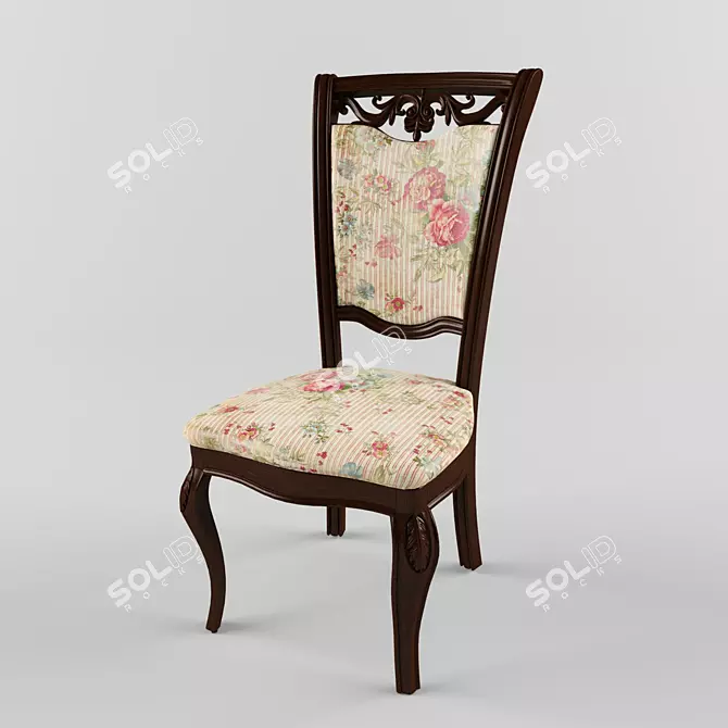 Elegant Vintage Chair 3D model image 1