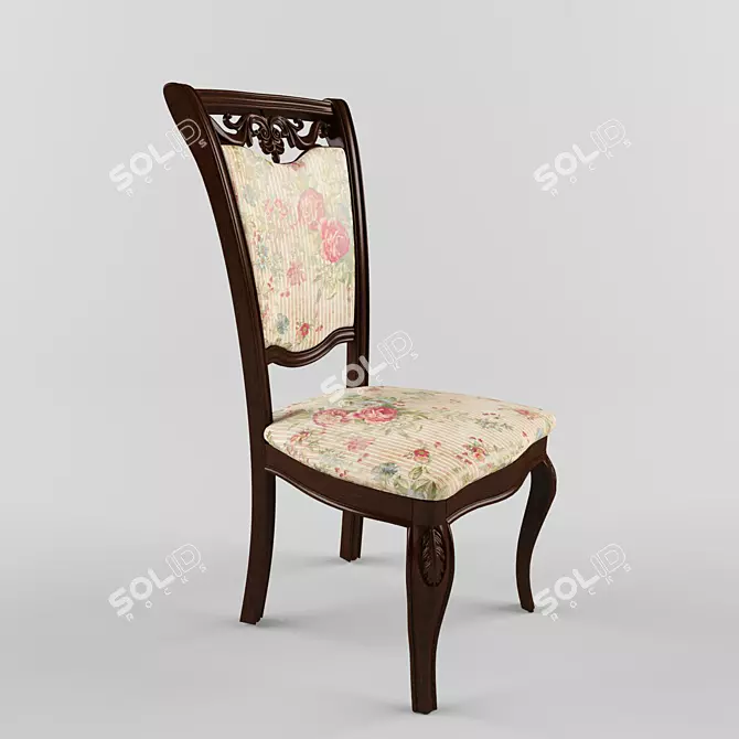 Elegant Vintage Chair 3D model image 3