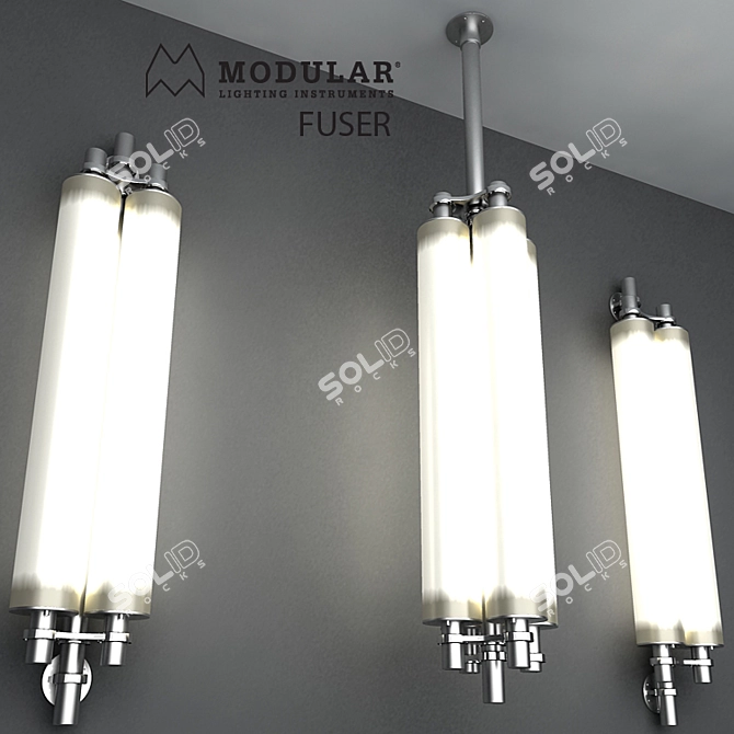 MODULAR FUSER 8X 21W Modern Ceiling Light 3D model image 1