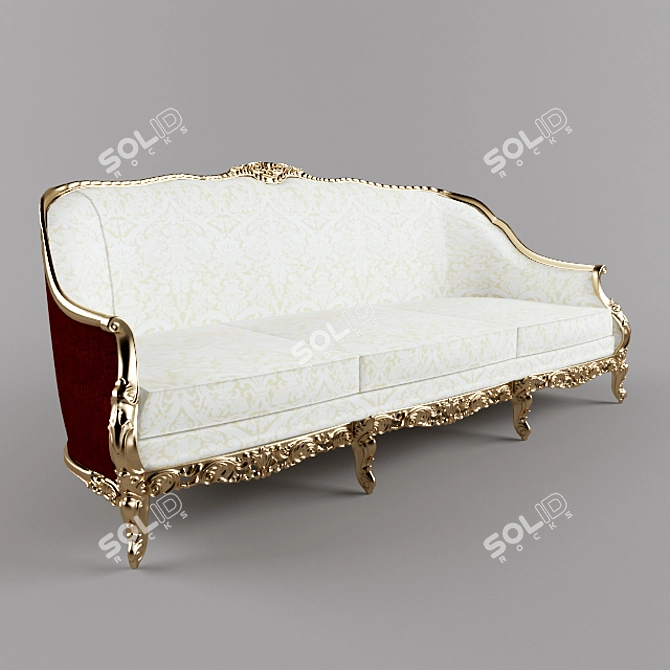 Luxury Angelo Cappelini Divan 3D model image 1