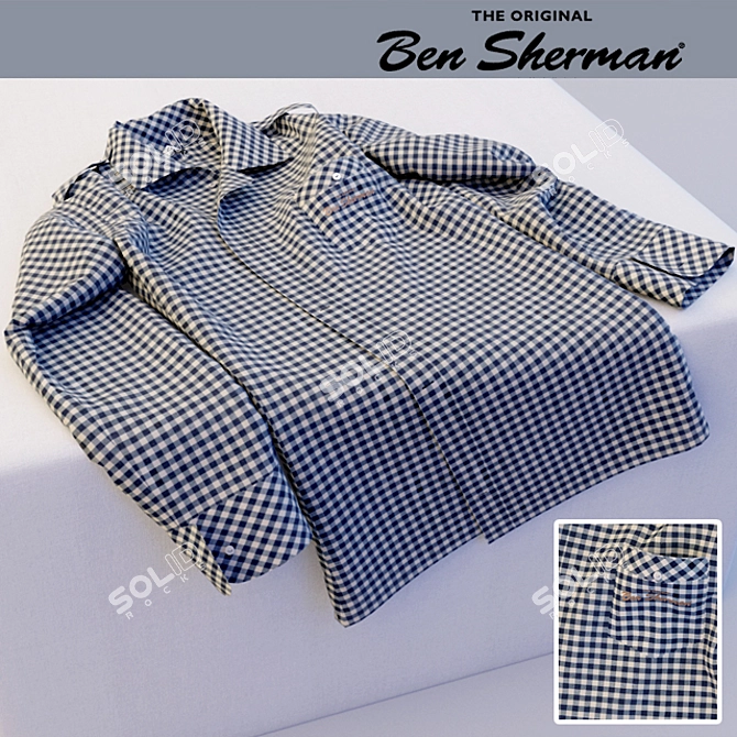 Plaid Ben Sherman Shirt 3D model image 1