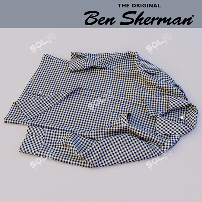 Plaid Ben Sherman Shirt 3D model image 2