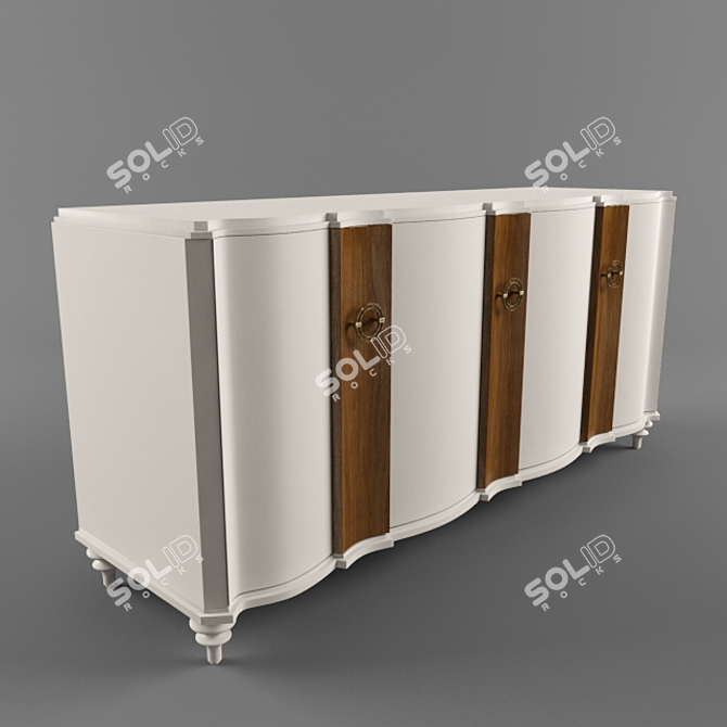 Elegant Storage Solution: Chest of Drawers 3D model image 1