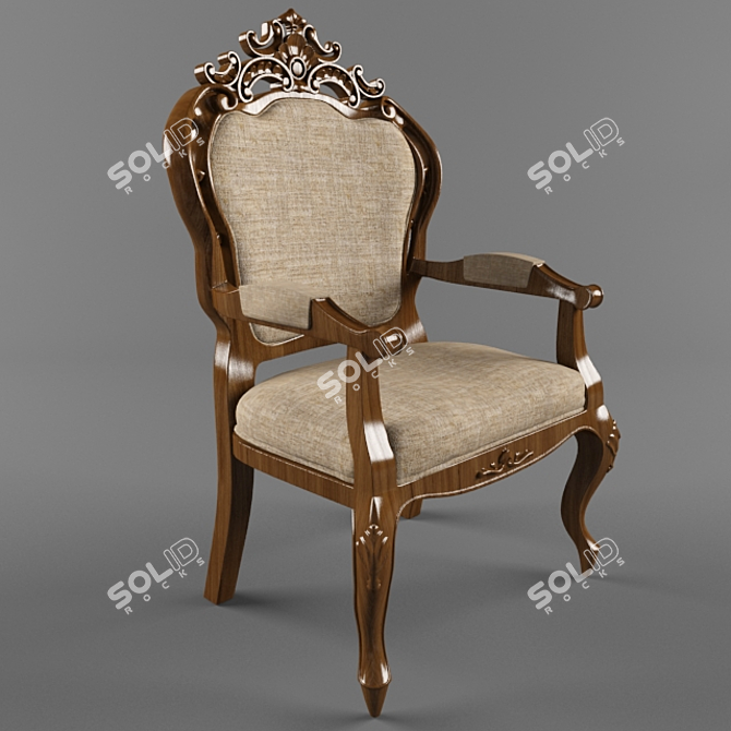 Elegant Ergonomic Chair 3D model image 1