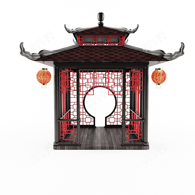 Outdoor Gazebo | 4100 x 4100 | Chinese Design 3D model image 1