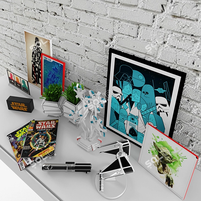 Star Wars Decor Set 3D model image 2