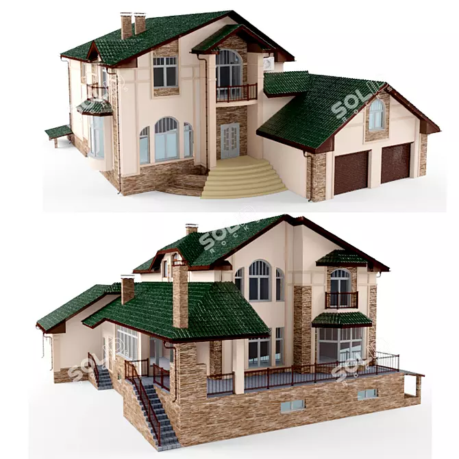 Cozy Cottage Retreat 3D model image 1