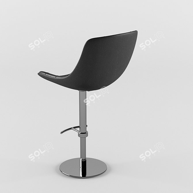 Sleek Bar Stool for Stylish Interiors 3D model image 3