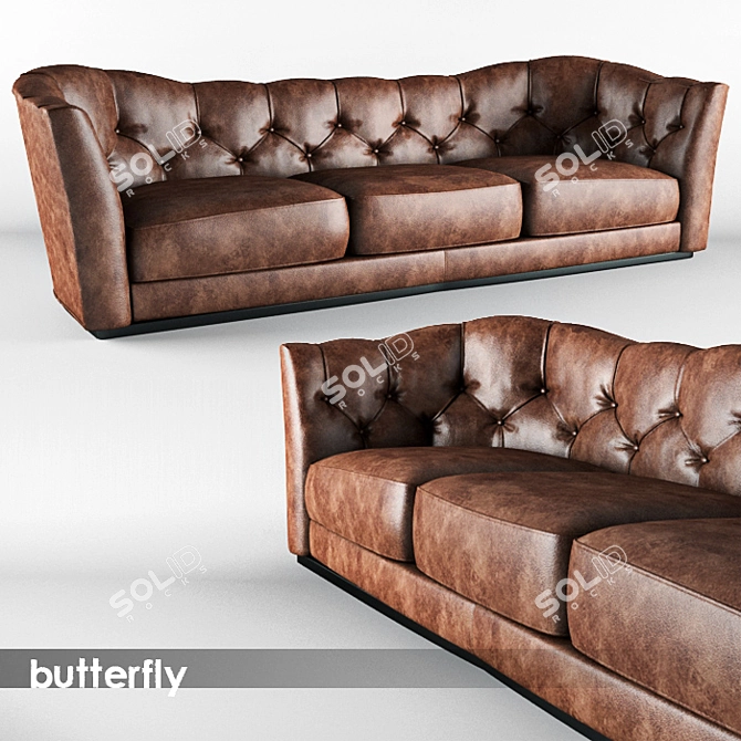 Elegant Butterfly Sofa 3D model image 1