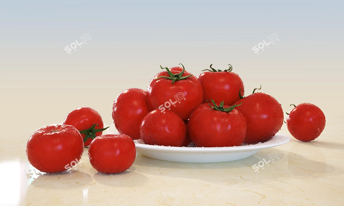 Juicy Tomatoes 3D model image 1