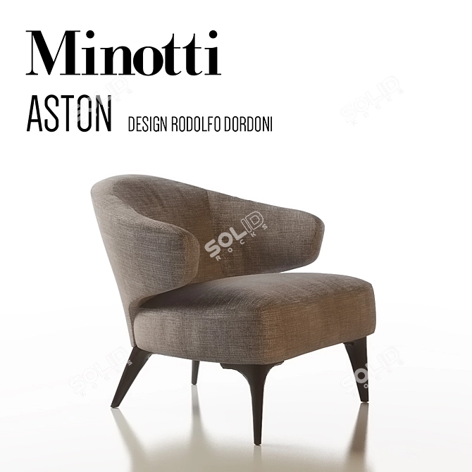 Luxury Minotti Aston Armchair 3D model image 1