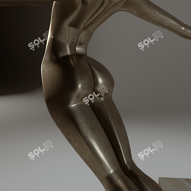 Graceful Maiden Sculpture 3D model image 3