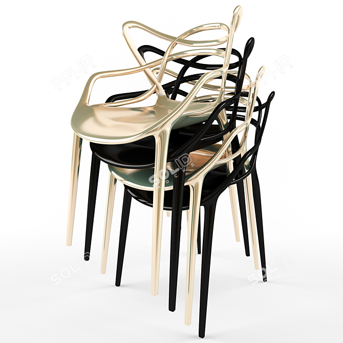 Elegant Masters Chair: Philippe Starck Design 3D model image 3