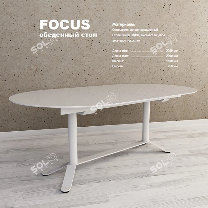 Foldable Dining Table 3D model image 1