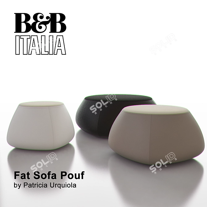 Luxurious B&B Italia Fat Sofa Pouf 3D model image 1