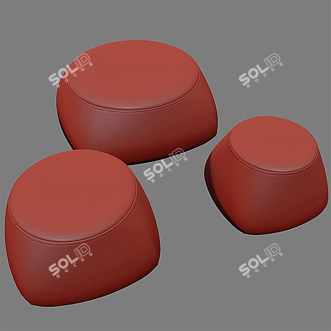 Luxurious B&B Italia Fat Sofa Pouf 3D model image 3