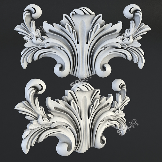 Timeless Stucco Elegance 3D model image 1