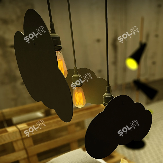 "Cloud" Lamp Shade 3D model image 2