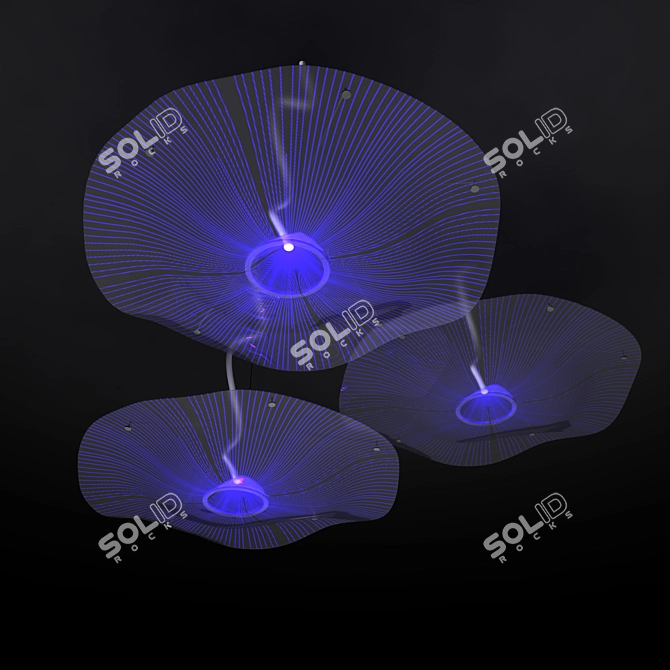 Medusa-inspired Jellyfish Chandelier 3D model image 1