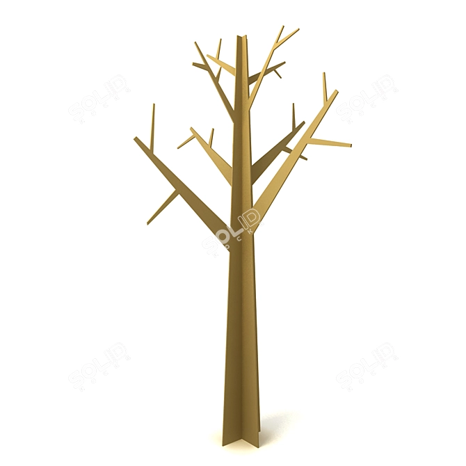 EcoCardboard Tree Sculpture 3D model image 1