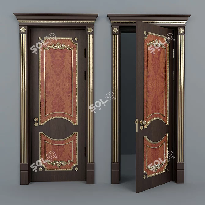 Timeless Elegance: Classic Door 3D model image 1