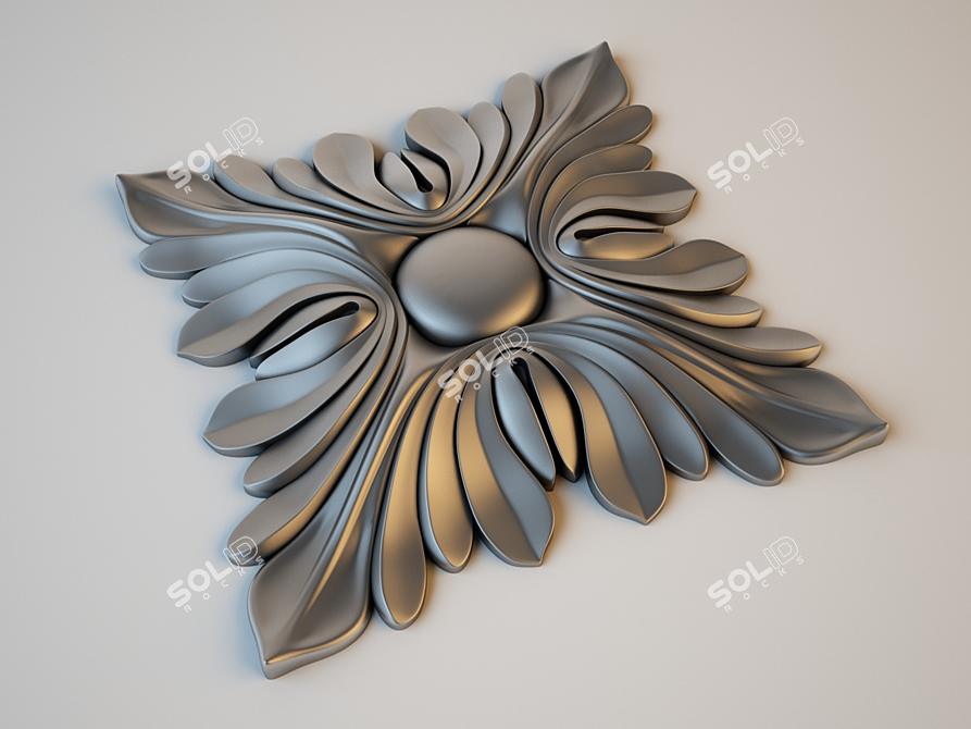 Elegant Rosettes: Enhance Your Decor 3D model image 2