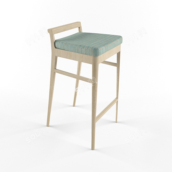 Sleek and Stylish KAZE Bar Chair 3D model image 1