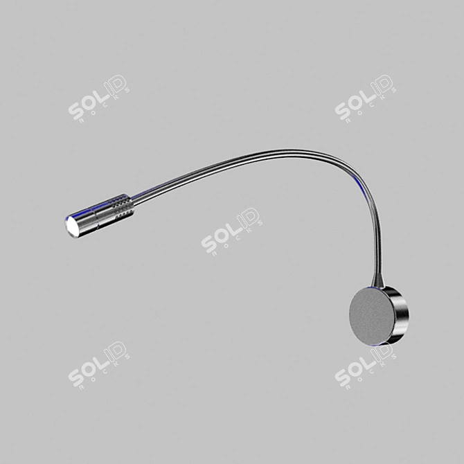 Modern Chrome Metal Wall Sconce 3D model image 1