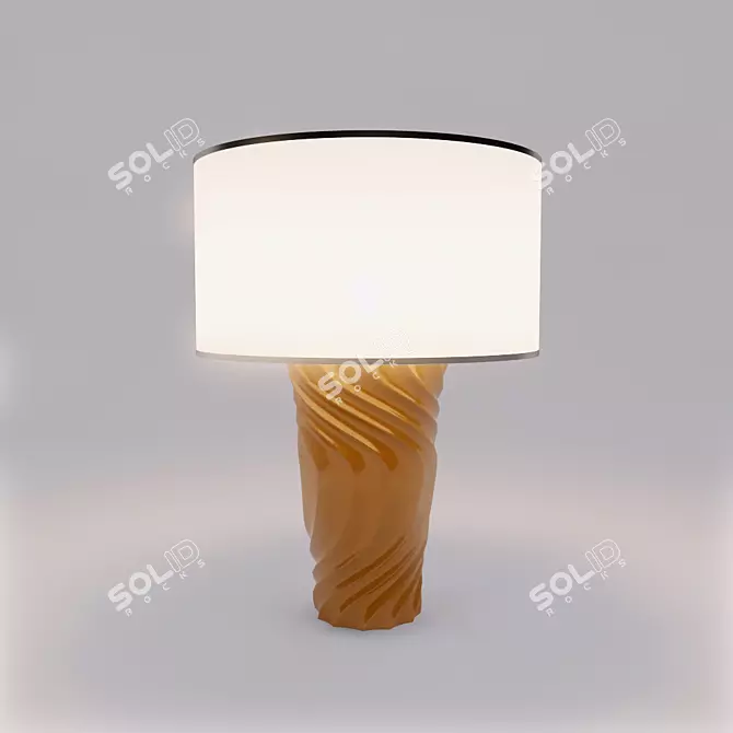 Sleek Orange Table Lamp 3D model image 1