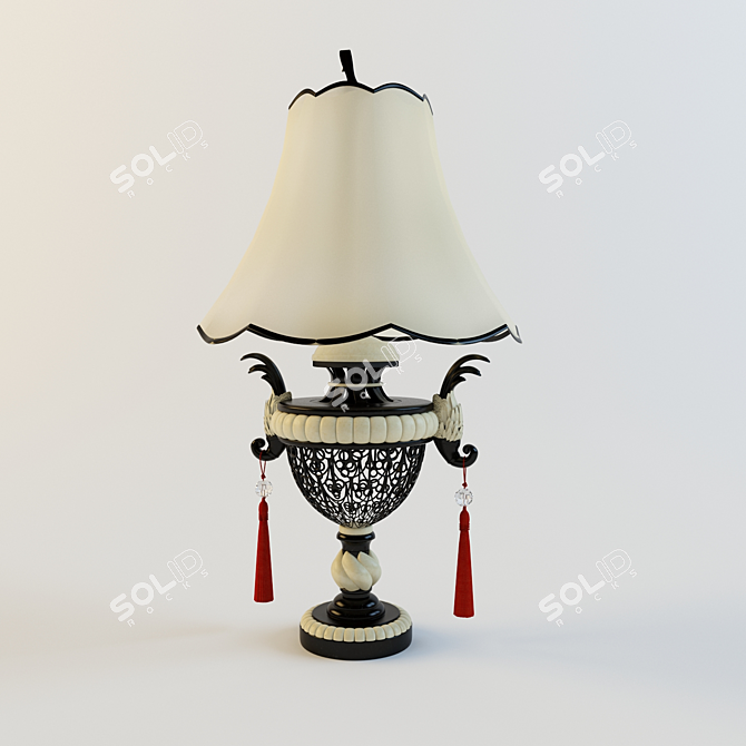 Elegant Reading Table Lamp 3D model image 1